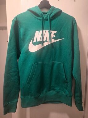 Nike Green Pullover Hoodie with White Swoosh